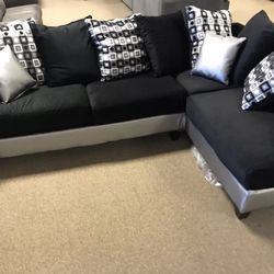 Beautiful Black And Grey Couch On Sale