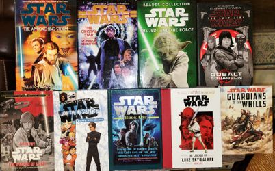 LOT OF 9 HARDBACK STAR WARS BOOKS/NOVELS- PLEASE CHECK DESCRIPTIONS FOR DETAILS