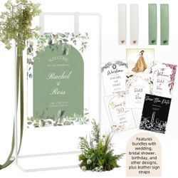 new in box wedding sign and holder