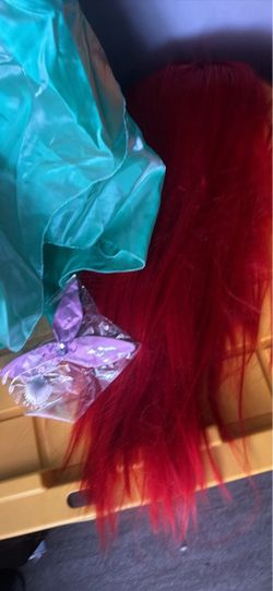 Little Mermaid Ariel Costume with Red Wig