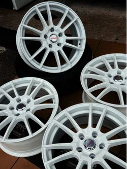 (SALE) 4 NEW 17x7J Glossy White RAYS Racing Wheels