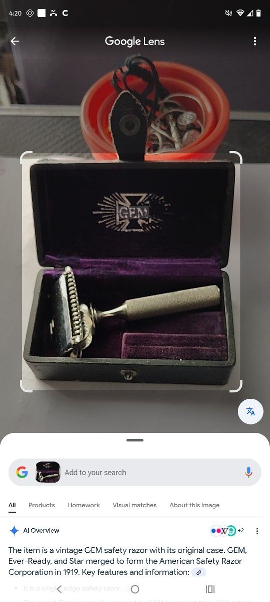 Vintage Gem Razor A Little Torn Up