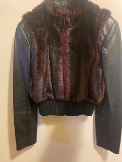 Women’s sheep leather coat with rabbit fur