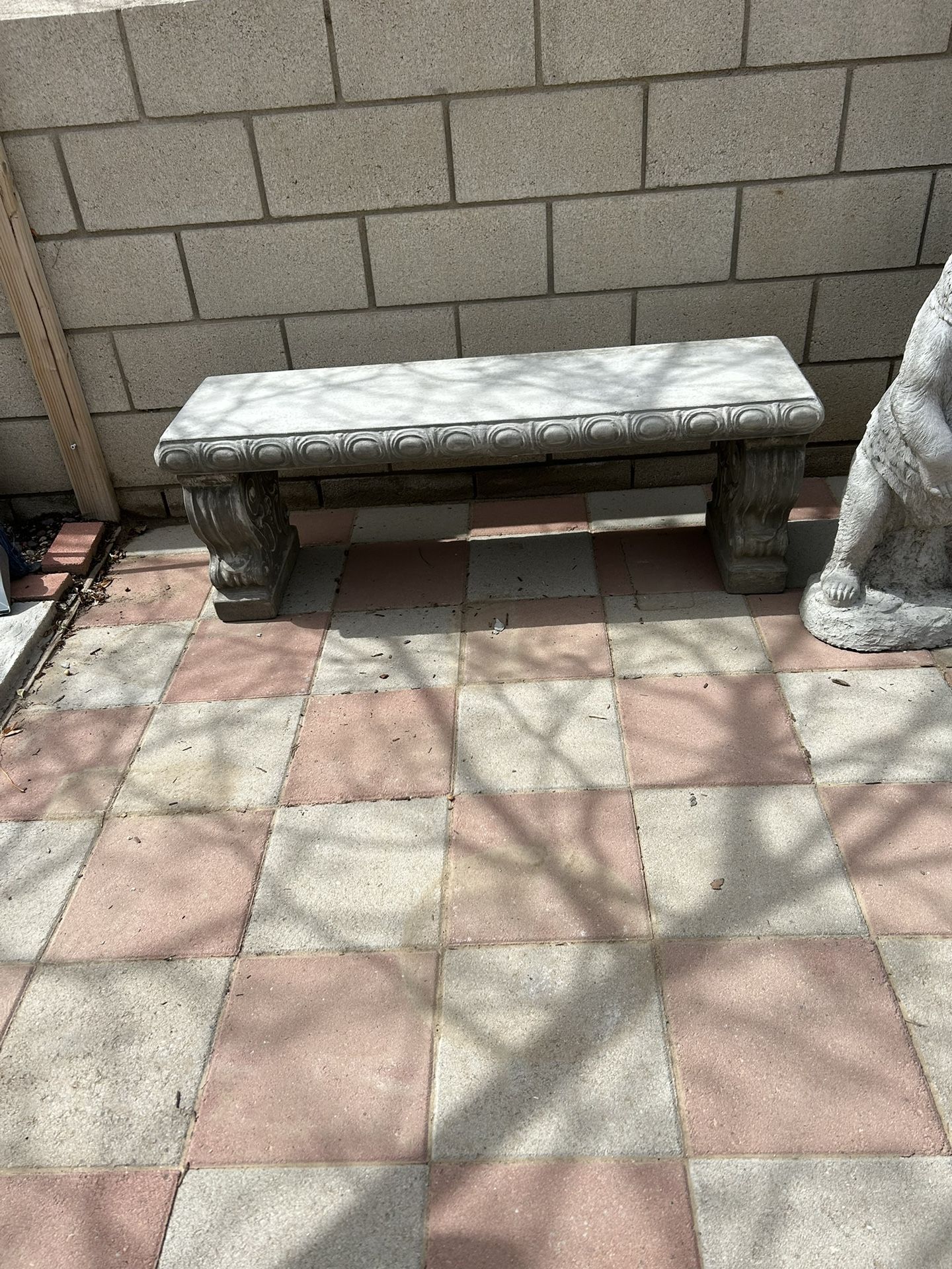 New Bench Made Out Of Cement Perfect Gift 