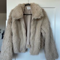 Faux Fur Jacket w/ Pockets
