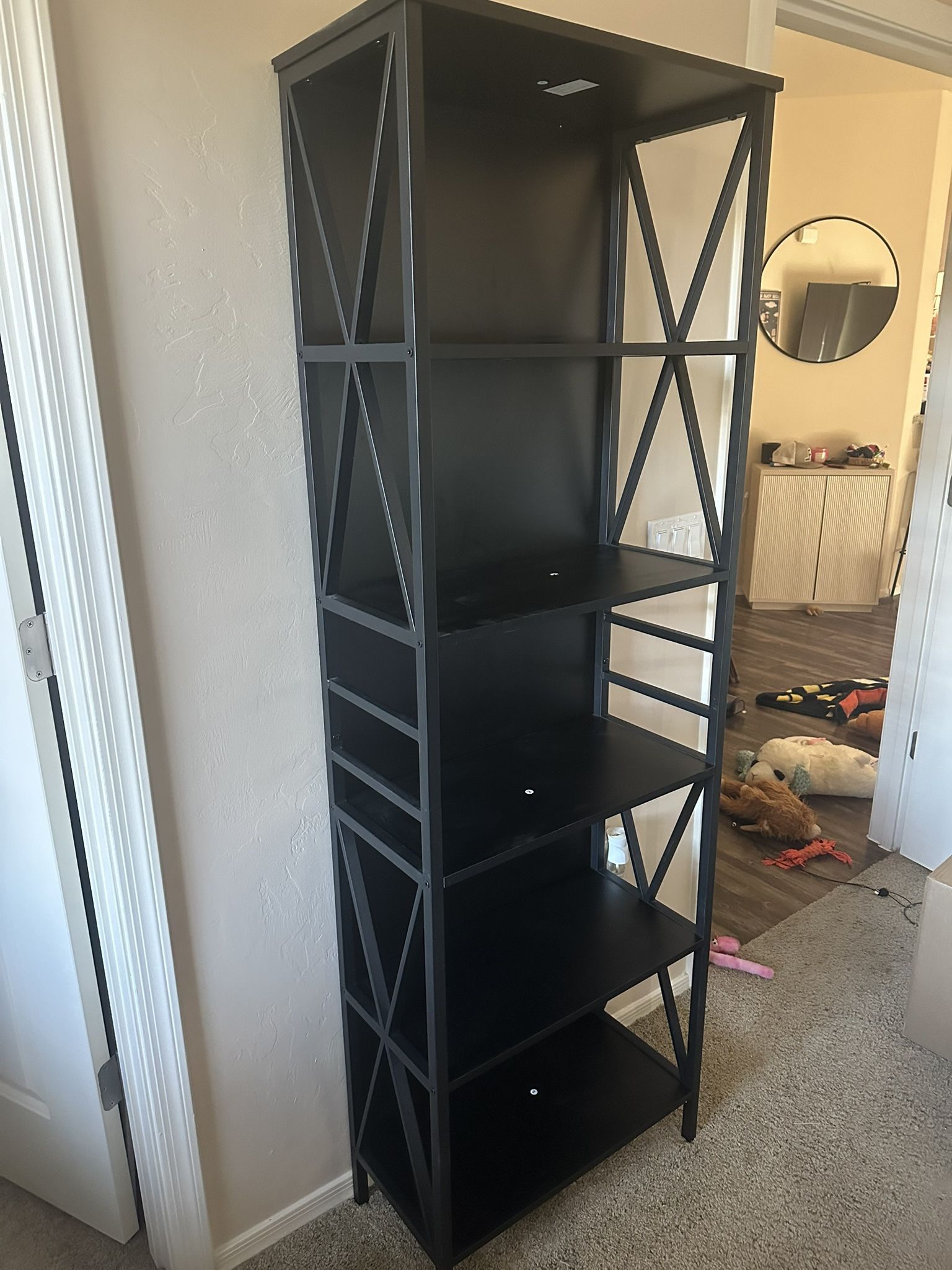 Bookshelf- Black 6 shelves