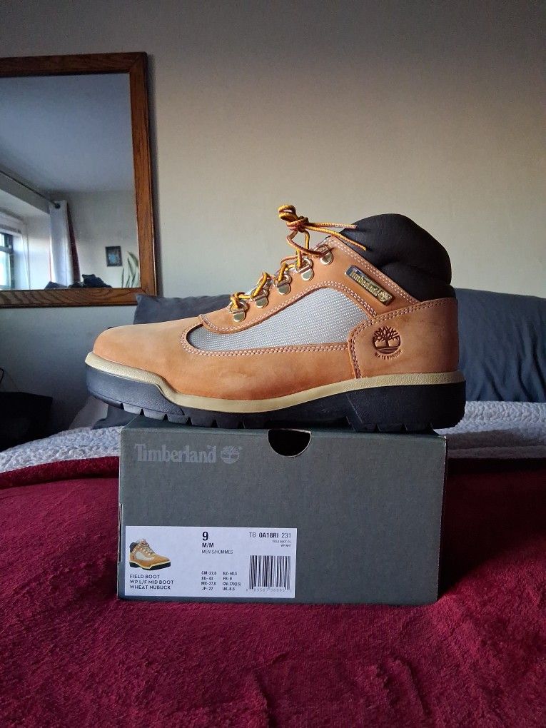 Timberland Field Boot "Wheat" Size 9 Brand New