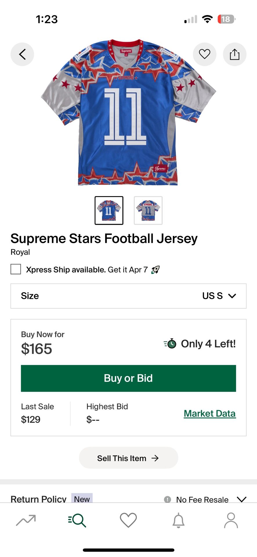 Supreme Stars Football Jersey