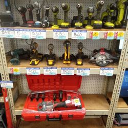 Cordless Drill. Dewalt. Milwaukee. Makita. Sander. Sawzall. Kobalt Grinder. Battery. Charger.Taladro. Lijadora. Sierra alternativa. Amoladora. Batería