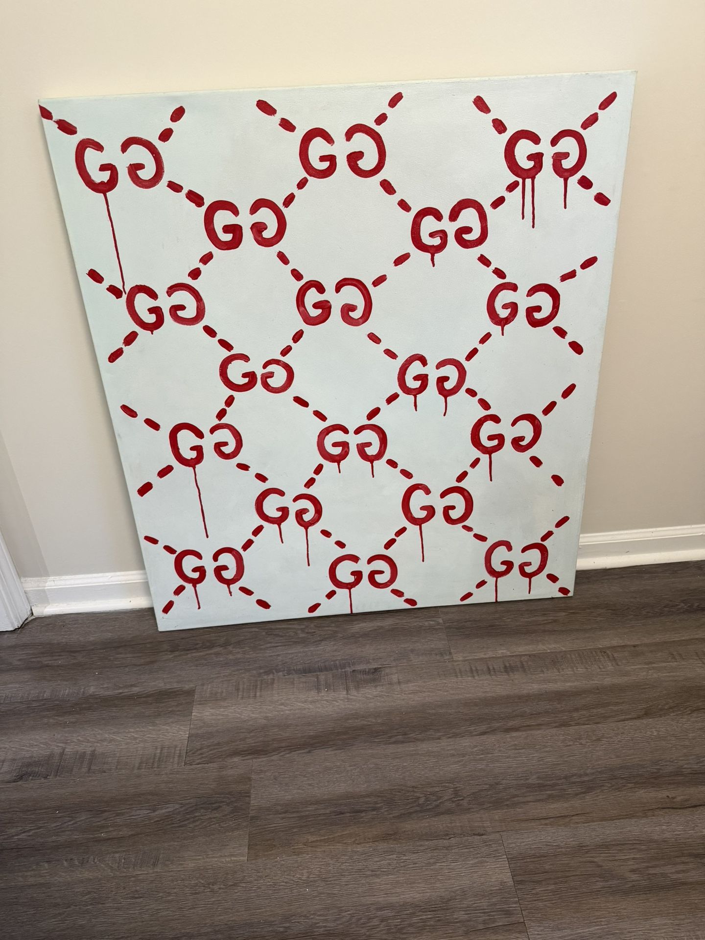 Gucci Monogram Hand painting Canvas