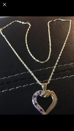 Real gold necklace 14k with pendant 14k