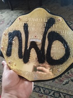 WCW/WWE NWO World (toy) Title Signed by the Miz