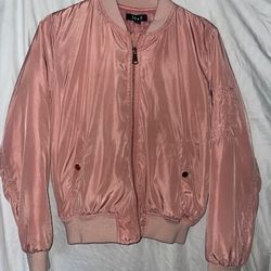 Size Large. Pink Bomber Jacket. 