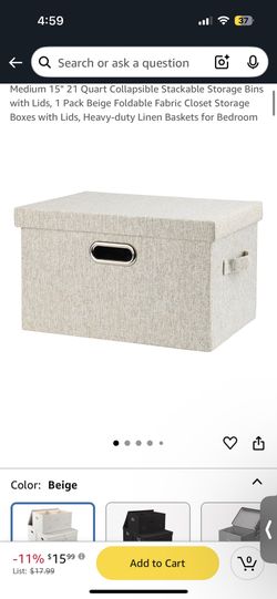 Brown Small Collapsible Storage Cloth Boxes