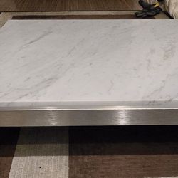 Mid-Century Modern Marble Living Room Table Japanese Style W/ Short Legs for Zen Environment
