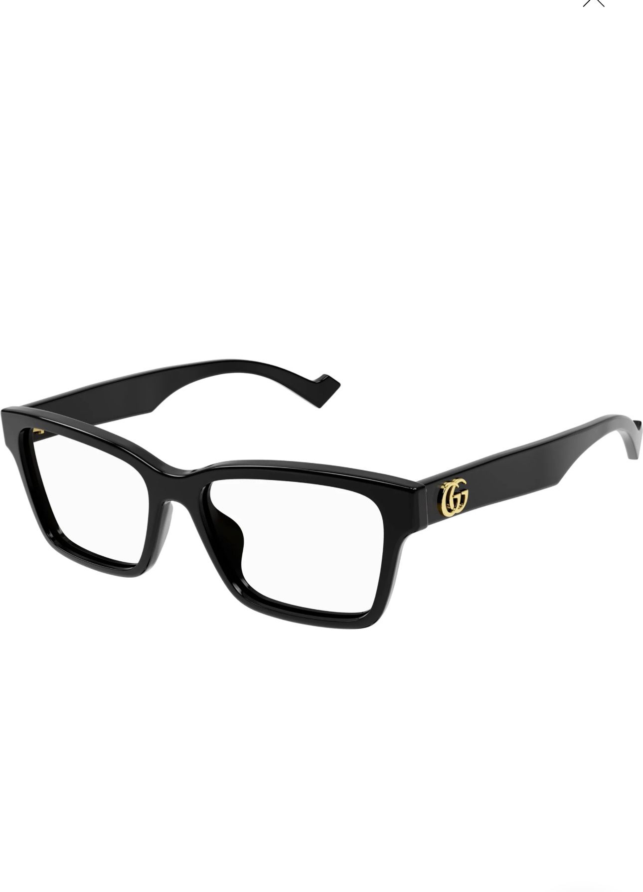 Gucci GG1476OK 001 Black Rectangular Glasses