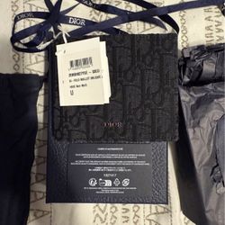 Black Dior Oblique Jacquard Bifold Wallet