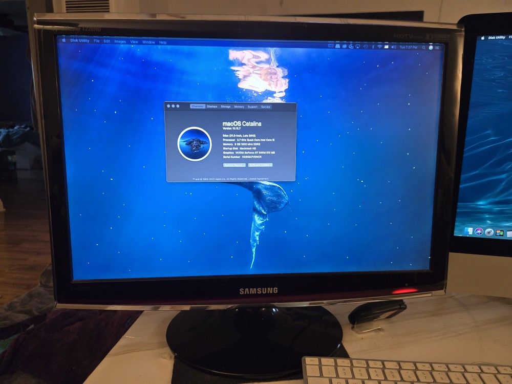 iMac 21.5 inch Late 2012 os Catalina with dual monitor