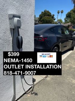 Tesla EV car Charger outlet nema 1450 level 2