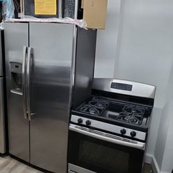 stove fridge microwave  stainless warranty  fridge  36 inches..stove  look new..stove 30 inches warranty ready to deliver  all 3 item $1399