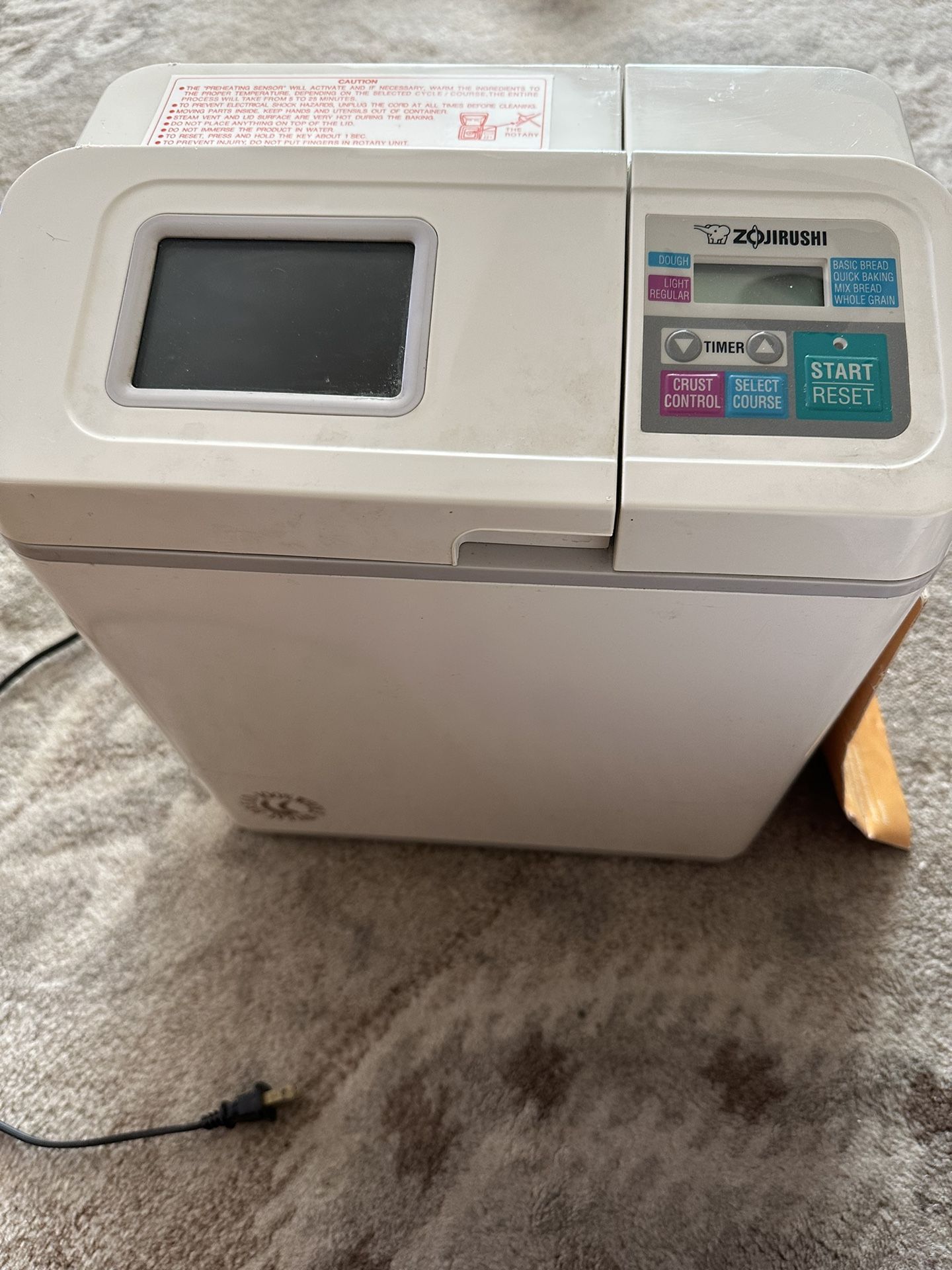 Zojirushi Home Bakery ( Bread Machine )