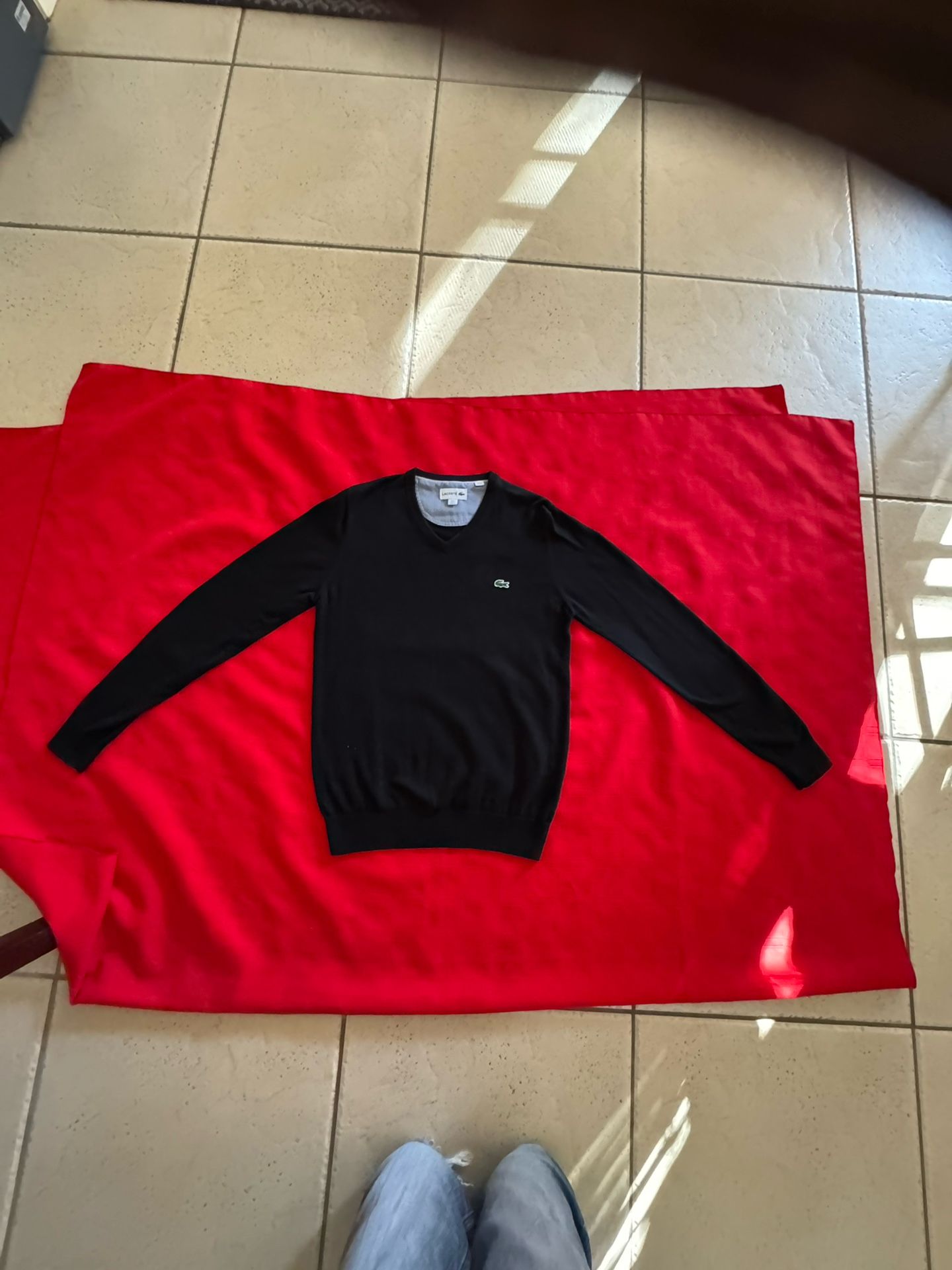 Lacoste Black Sweater. Size Small