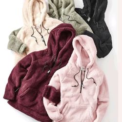Vs Pink Sherpa Hoddie 