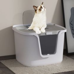 Jumbo Cat Litter Box and litter