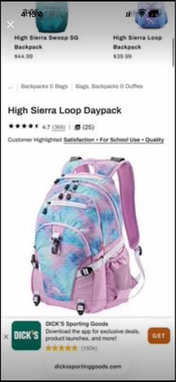 High Sierra backpack