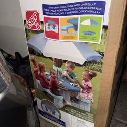 Naturally Playful Picnic Table with Umbrella 