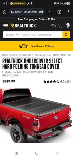 🔥RealTruck F250/F350 6'9" Hard Bed Cover🔥