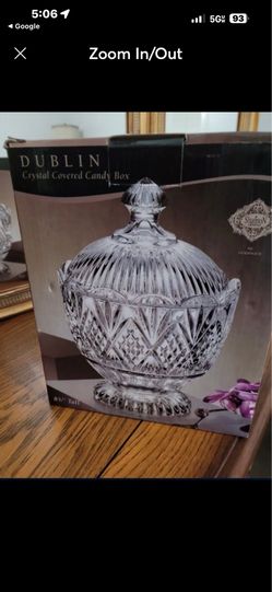 Godinger Dublin Covered Crystal Candy Box