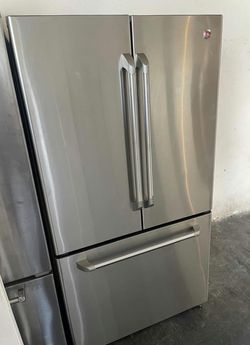 GE 3-Door French Door Fridge Stainless Steel
