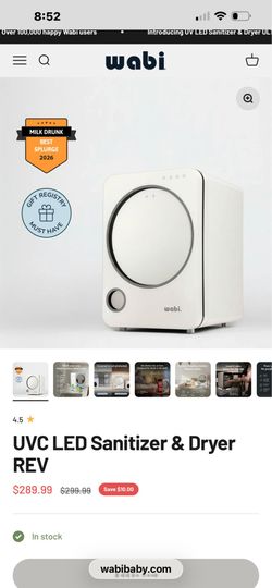UVC LED Sanitizer & Dryer REV wabi