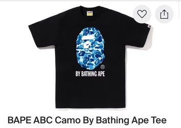 Blue bathing ape shirt size L