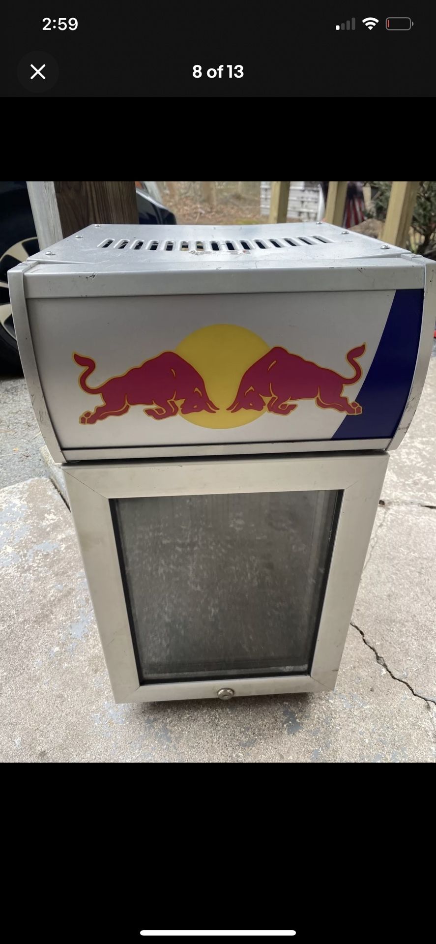 Red Bull Baby Cooler/Mini Fridge Bar/Counter Top Style RARE VERSION works  well