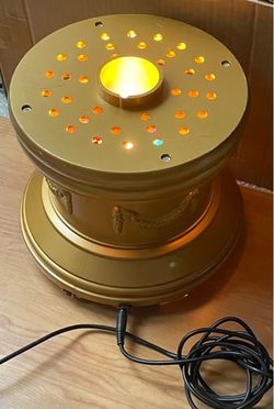 Vintage Gold National Tree Co. Fiber Optic Base with power adapter tested and co