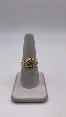 14k gold braided band ring