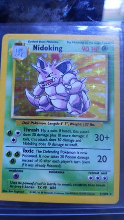 Nidoking hollow Pokemon card