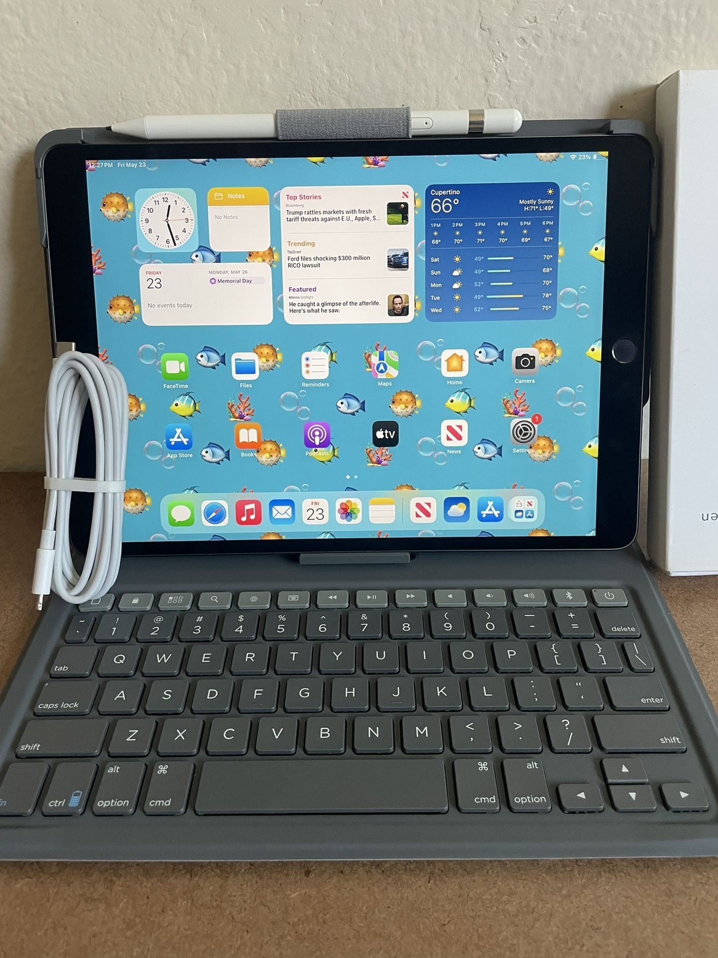 Apple iPad Air 3rd Generation (10.5” screen) 64GB With zagg Keyboard and Pencil