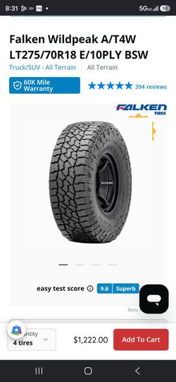 Falcon A/T 4s  new