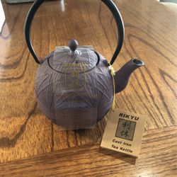 Purple Cast Iron Tea Kettle 