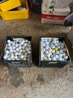 2 crates of golf balls