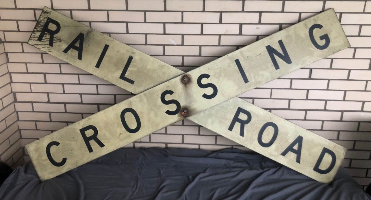Vintage Railroad Crossing Sign
