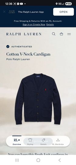 Polo ralph lauren blue men's cardigan S Small