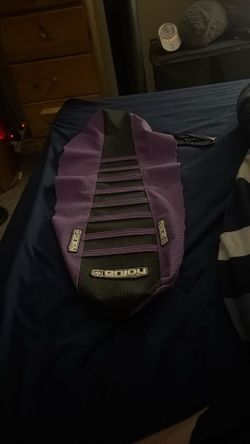 Purple and black ultra bee seat cover  obo
