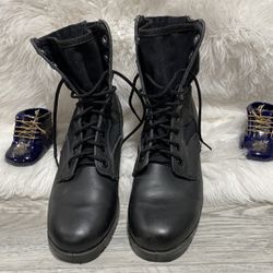 ROTHCO Black Leather Lace Up Military Tactical Jungle Combat Boots Mens Size 8 R