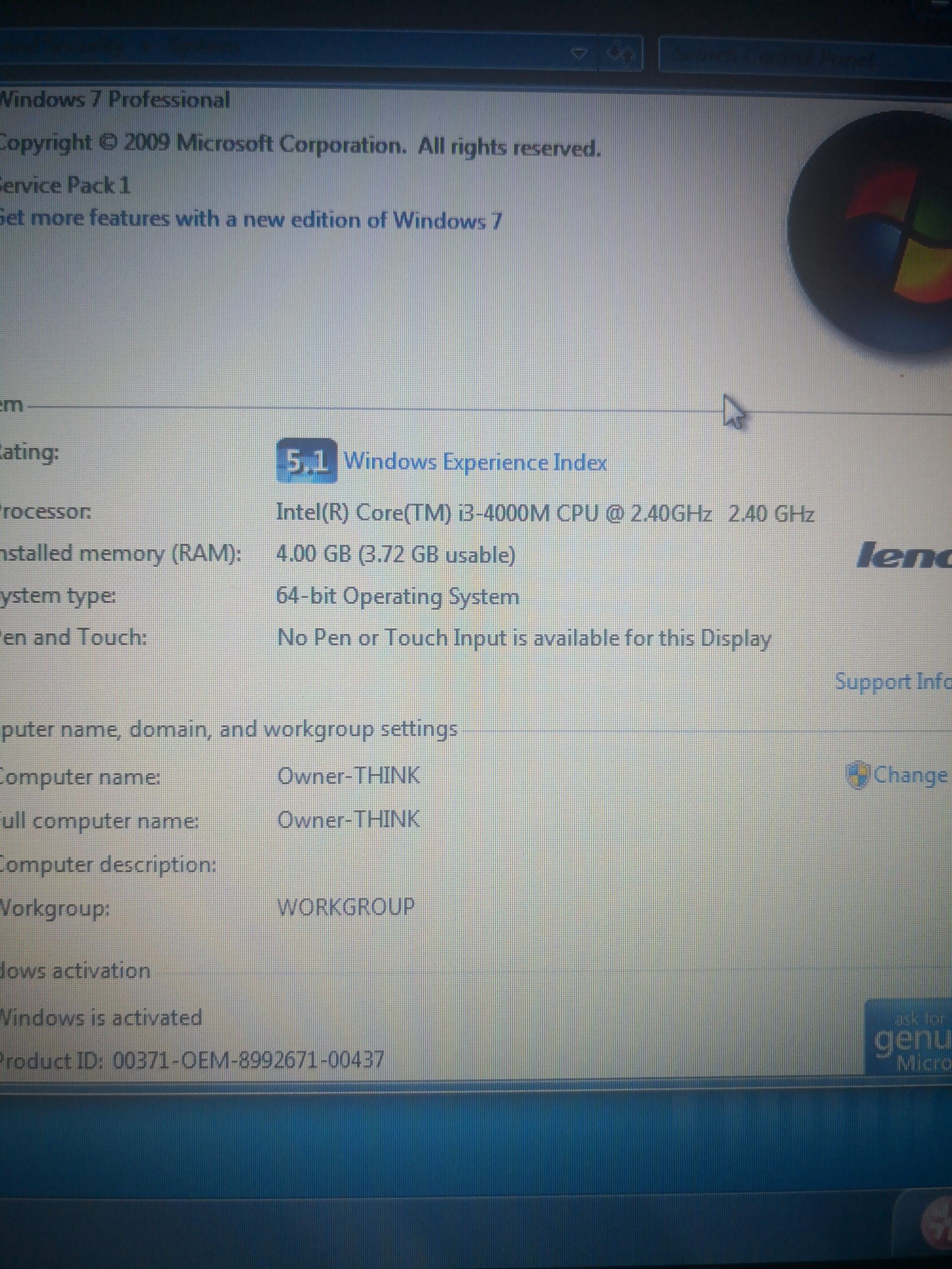 Lenovo Laptop