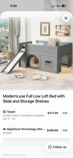 Toddler Bed w/ Slide