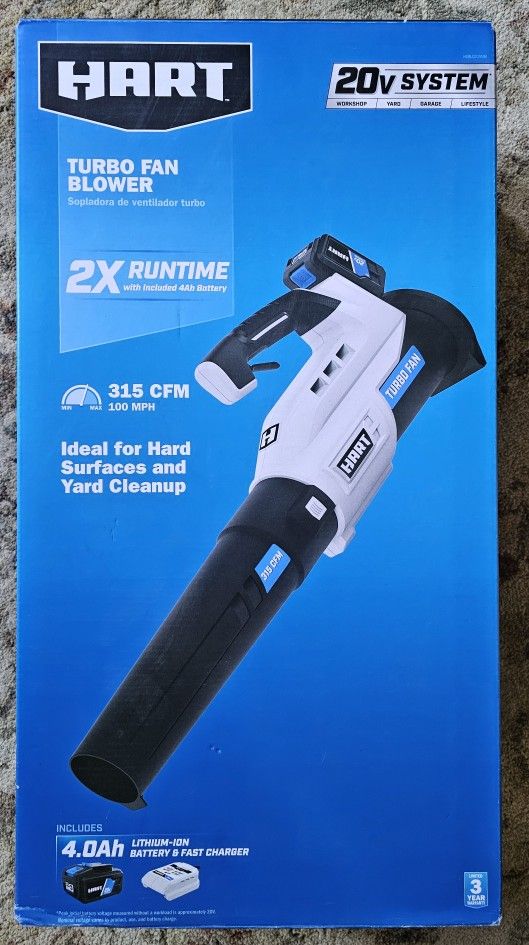 HART 20 Volt Turbo Fan Leaf Blower